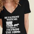 Be Patient With Me I'm From The 1900s Over The Hill Women's Jersey Short Sleeve Deep V-Neck Tshirt Be Patient With Me I'm From The 1900s Over The Hill Women's Jersey Short Sleeve Deep V-Neck Tshirt