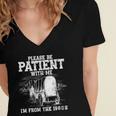 Patient With Me I'm From The 1900s Oregon Vintage Women's Jersey Short Sleeve Deep V-Neck Tshirt