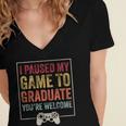 I Paused My Game To Graduate Gamer Graduation Men Boys Women's Jersey Short Sleeve Deep V-Neck Tshirt