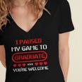 I Paused My Game To Graduate Graduation Women's Jersey Short Sleeve Deep V-Neck Tshirt