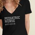 Pediatric Nurse 2018 Graduation RN Nurse Idea Women's Jersey Short Sleeve Deep V-Neck Tshirt