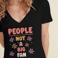 People Not A Big Fan Introverted Person Awkward Introvert Women's Jersey Short Sleeve Deep V-Neck Tshirt People Not A Big Fan Introverted Person Awkward Introvert Women's Jersey Short Sleeve Deep V-Neck Tshirt
