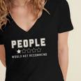 People One Star Rating Would Not Recommend Introverts Women's Jersey Short Sleeve Deep V-Neck Tshirt