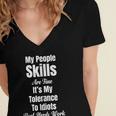 My People Skills Are Fine It's My Tolerance Introvert Humor Women's Jersey Short Sleeve Deep V-Neck Tshirt My People Skills Are Fine It's My Tolerance Introvert Humor Women's Jersey Short Sleeve Deep V-Neck Tshirt