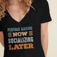 Perfume Making Now Minimal Socializing Introvert Vintage Women's Jersey Short Sleeve Deep V-Neck Tshirt