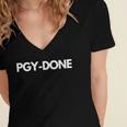 PGY Done Medical Training Residency Graduation Women's Jersey Short Sleeve Deep V-Neck Tshirt