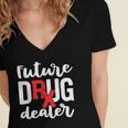 Pharmacist Graduation Pharmacy Future Drug Dealer Women's Jersey Short Sleeve Deep V-Neck Tshirt
