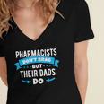Pharmacy Graduation Pharmacist Pharmd Parent Grad Dad Brag Women's Jersey Short Sleeve Deep V-Neck Tshirt