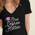 Phd College Phdiva Graduation 2021 Women's Jersey Short Sleeve Deep V-Neck Tshirt