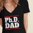 PHD DAD Shirt Doctorate Graduation Fathers Day Women's Jersey Short Sleeve Deep V-Neck Tshirt