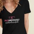 PhD Shirt Dangerously Overeducated Graduation Women's Jersey Short Sleeve Deep V-Neck Tshirt
