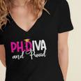 PhDiva Graduation Doctorate Student Graduate Women's Jersey Short Sleeve Deep V-Neck Tshirt