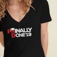 Phinally Done Graduation 2019 Phd Shirt Women's Jersey Short Sleeve Deep V-Neck Tshirt