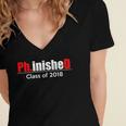 Phinished PhD Graduation T-Shirt For Men And Women Women's Jersey Short Sleeve Deep V-Neck Tshirt