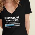 Physical Therapist Progress Graduation T-Shirt Women's Jersey Short Sleeve Deep V-Neck Tshirt