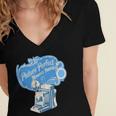 Picture Perfect Memories Forever Vintage Camera Nostalgia Women's Jersey Short Sleeve Deep V-Neck Tshirt