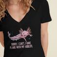 I Have Plans With My Axolotl Salamander Introvert Women's Jersey Short Sleeve Deep V-Neck Tshirt I Have Plans With My Axolotl Salamander Introvert Women's Jersey Short Sleeve Deep V-Neck Tshirt