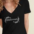 Plantrovert Introvert Gardener Plant Lady Women's Jersey Short Sleeve Deep V-Neck Tshirt Plantrovert Introvert Gardener Plant Lady Women's Jersey Short Sleeve Deep V-Neck Tshirt