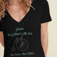 Pleas e Be Pat Ient Wit h Me I'm From The 1900s Women's Jersey Short Sleeve Deep V-Neck Tshirt