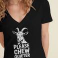 Please Chew Quieter Introvert Quietness Silence Lover Women's Jersey Short Sleeve Deep V-Neck Tshirt Please Chew Quieter Introvert Quietness Silence Lover Women's Jersey Short Sleeve Deep V-Neck Tshirt
