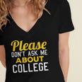 Please Don't Ask Me About College Graduation Tee T-Shirt Women's Jersey Short Sleeve Deep V-Neck Tshirt