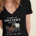 Please Be Patient I'm From The 1900s Amish Wagon & Vintage Women's Jersey Short Sleeve Deep V-Neck Tshirt
