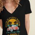 Please Be Patient With Me I'm From The 1900s Classic Car Women's Jersey Short Sleeve Deep V-Neck Tshirt