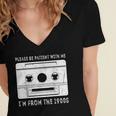Please Be Patient I'm From The 1900s Cowboy Saying Women's Jersey Short Sleeve Deep V-Neck Tshirt