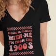 Please Be Patient With Me I'm From The 1900s Cute Boho Mom Women's Jersey Short Sleeve Deep V-Neck Tshirt