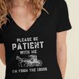 Please Be Patient With Me I'm From The 1900s Dad Vintage Women's Jersey Short Sleeve Deep V-Neck Tshirt