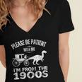Please Be Patient With Me I'm From The 1900s Dinosaur Women's Jersey Short Sleeve Deep V-Neck Tshirt Please Be Patient With Me I'm From The 1900s Dinosaur Women's Jersey Short Sleeve Deep V-Neck Tshirt