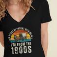 Please Be Patient With Me I'm From The 1900s Father's Day Women's Jersey Short Sleeve Deep V-Neck Tshirt