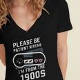 Please Be Patient I'm From The 1900s Father's Day Women's Jersey Short Sleeve Deep V-Neck Tshirt