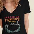 Please Be Patient With Me I'm From The 1900s Heart Beat Women's Jersey Short Sleeve Deep V-Neck Tshirt