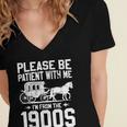 Please Be Patient I'm From The 1900s Over The Hill 90s Women's Jersey Short Sleeve Deep V-Neck Tshirt