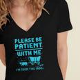 Please Be Patient With Me I'm From The 1900s Pixel Wagon Women's Jersey Short Sleeve Deep V-Neck Tshirt