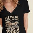 Please Be Patient With My I'm From The 1900s Retired Women's Jersey Short Sleeve Deep V-Neck Tshirt