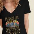 Please Be Patient I'm From The 1900s Retro Computer Women's Jersey Short Sleeve Deep V-Neck Tshirt