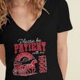 Please Be Patient I'm From The 1900s Retro Gen X Millenn Women's Jersey Short Sleeve Deep V-Neck Tshirt