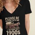 Please Be Patient With Me I'm From The 1900s Retro Humor Women's Jersey Short Sleeve Deep V-Neck Tshirt Please Be Patient With Me I'm From The 1900s Retro Humor Women's Jersey Short Sleeve Deep V-Neck Tshirt