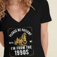 Please Be Patient I'm From The 1900s Saying Women's Jersey Short Sleeve Deep V-Neck Tshirt