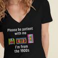 Please Be Patient With Me I'm From The 1900s Video Tape Women's Jersey Short Sleeve Deep V-Neck Tshirt Please Be Patient With Me I'm From The 1900s Video Tape Women's Jersey Short Sleeve Deep V-Neck Tshirt