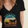 PLEASE BE PATIENT I'M FROM THE 1900s Vintage 1900s 90s Women's Jersey Short Sleeve Deep V-Neck Tshirt