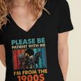 Please Be Patient With Me I'm From The 1900s Vintage Dad Women's Jersey Short Sleeve Deep V-Neck Tshirt Please Be Patient With Me I'm From The 1900s Vintage Dad Women's Jersey Short Sleeve Deep V-Neck Tshirt