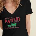 Please Be Patient I'm From The 1900s Vintage Gen X Women's Jersey Short Sleeve Deep V-Neck Tshirt