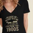 Please Be Patient With Me I'm From The 1900s Vintage Horse Women's Jersey Short Sleeve Deep V-Neck Tshirt