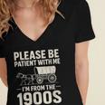 Please Be Patient I'm From The 1900s Vintage Old-Timer Women's Jersey Short Sleeve Deep V-Neck Tshirt