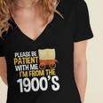 Please Be Patient With Me I'm From The 1900s Vintage Oregon Women's Jersey Short Sleeve Deep V-Neck Tshirt