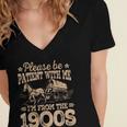 Please Be Patient I'm From The 1900s Vintage Tee Women's Jersey Short Sleeve Deep V-Neck Tshirt