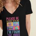 Please Be Patient With Me I'm From The 1900s Vintage 1900s Women's Jersey Short Sleeve Deep V-Neck Tshirt
